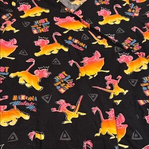 Disney Black Shirt with Colorful Graphics scrub shirt